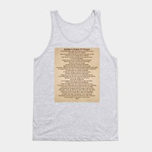 Soldier's Prayer - A Psalm 91 Prayer for Soldiers on T-shirts Tank Top